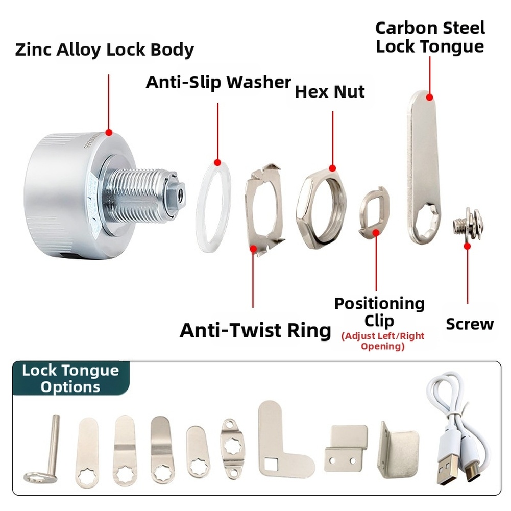 Cabinet Lock Key - Fingerprint Password Wireless Touchscreen Cabinet Lock