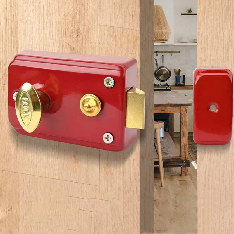 Exterior Door Retro Red Locks  - Furniture Hardware Lock recensione e prezzo